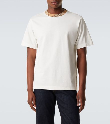 Camiseta de jersey de algodón con Check - Burberry - Modalova