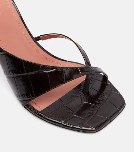 Shiona croc-effect leather mules - Amina Muaddi - Modalova