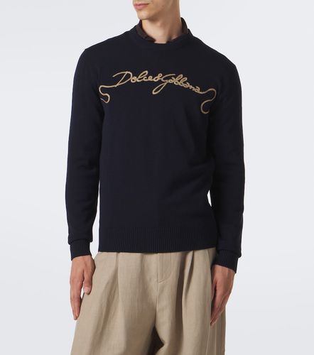 Bestickter Pullover aus Schurwolle - Dolce&Gabbana - Modalova