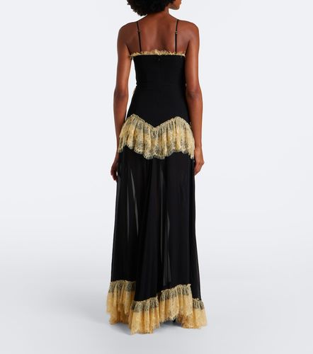 Maxikleid Estela aus Georgette mit Spitze - De La Vali - Modalova