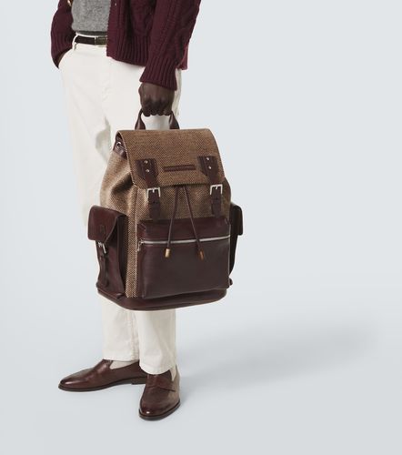 Rucksack mit Leder - Brunello Cucinelli - Modalova