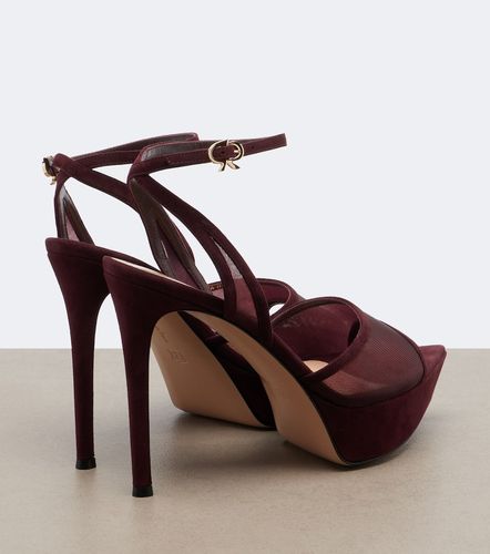 Mesh platform slingback sandals - Gianvito Rossi - Modalova