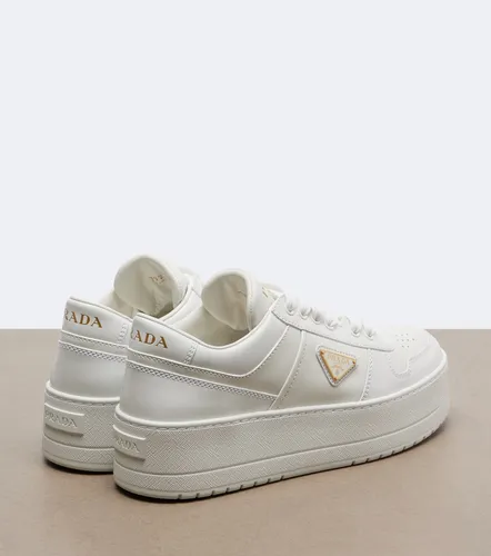 Downtown Bold leather platform sneakers - Prada - Modalova