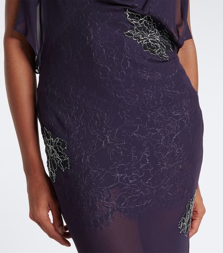 Cocktailkleid Emerald aus Georgette mit Spitze - De La Vali - Modalova