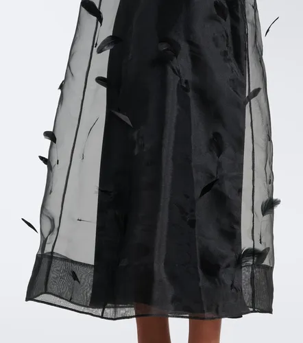 Pauline feather-trimmed organza midi dress - Simkhai - Modalova
