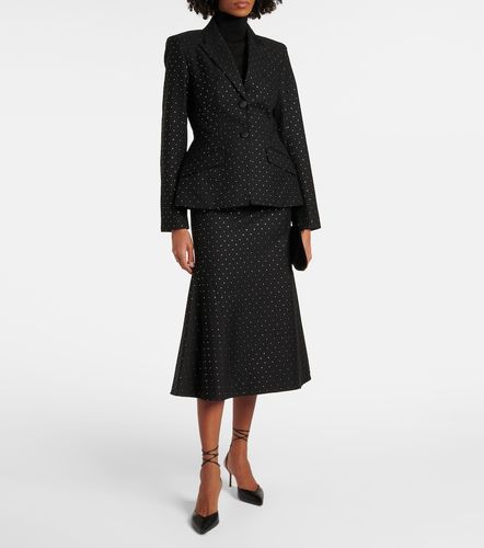 Gonna midi in lamé di cotone e lana - Erdem - Modalova