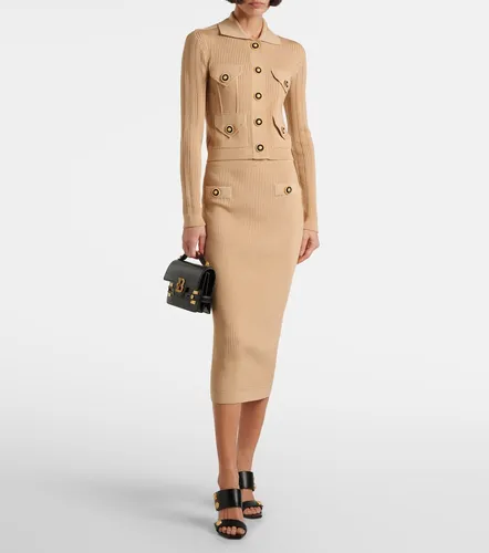 Balmain Cardigan aus Rippstrick - Balmain - Modalova