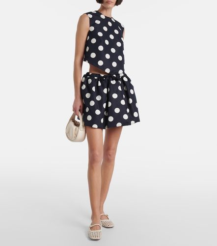 Polka-dot open-back faille crop top - Patou - Modalova