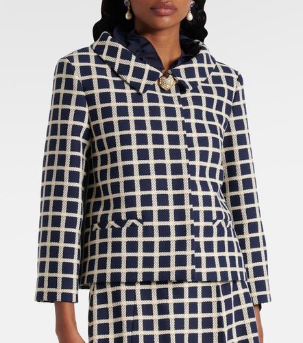 Checked wool and cotton-blend jacket - Valentino - Modalova