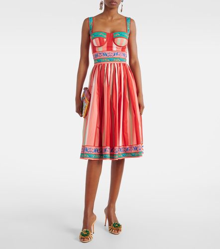 Abito bustier Taormina in cotone a righe - Dolce&Gabbana - Modalova