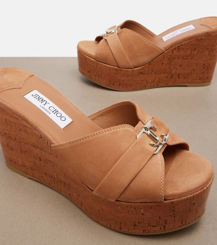 Mules con cuña Leda de ante - Jimmy Choo - Modalova