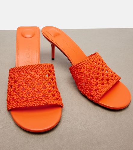 Cubisto woven raffia-effect mules - Jacquemus - Modalova