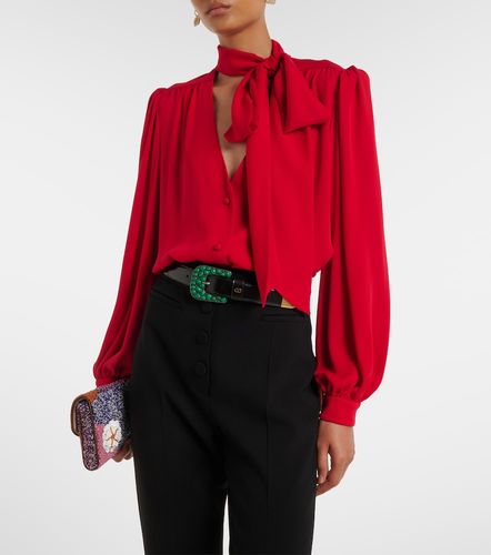 Blusa de georgette de seda con lazada - Valentino - Modalova