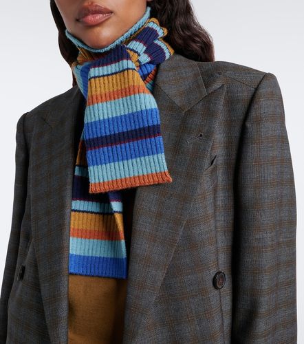 Ribbed-knit striped wool scarf - Dries Van Noten - Modalova