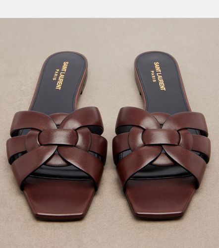 Pantoletten Tribute aus Leder - Saint Laurent - Modalova