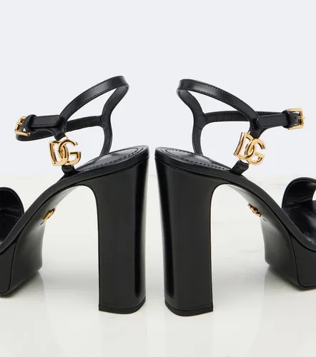 DG leather platform sandals - Dolce&Gabbana - Modalova
