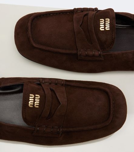 Miu Miu Mocassini in suede - Miu Miu - Modalova