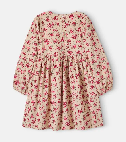 Vestido Sylvia de pana de algodón floral - Wheat - Modalova