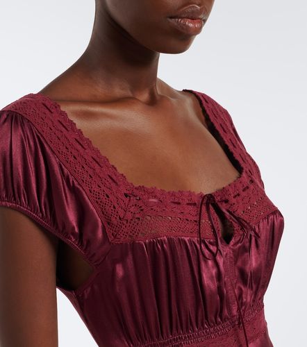 Midikleid Maeva aus Satin mit Spitze - Rixo - Modalova