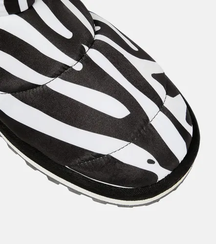 Zebra-print padded nylon snow boots - Dolce&Gabbana - Modalova