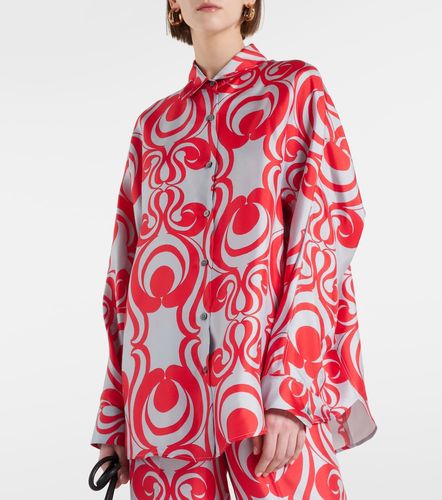 Camisa en sarga de seda estampada - Dries Van Noten - Modalova