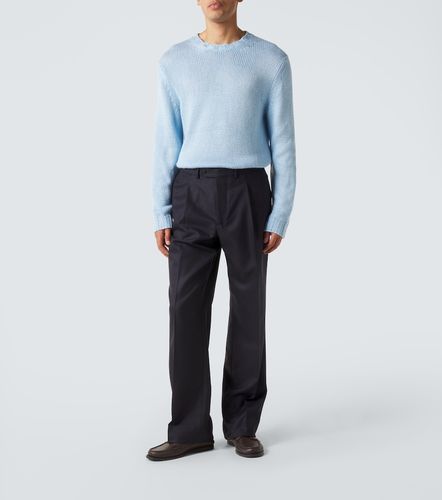 Pantalones rectos Amo de sarga de lana - Saman Amel - Modalova