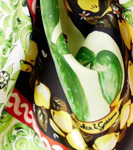 Pañuelo de sarga de seda estampado - Dolce&Gabbana - Modalova