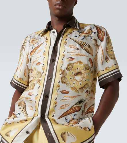 Camicia bowling in twill di seta - Dolce&Gabbana - Modalova