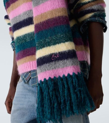 Sciarpa in misto alpaca e mohair a righe - ERL - Modalova