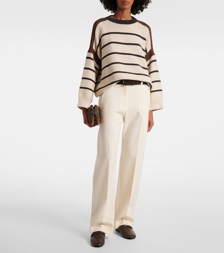 Pantaloni a gamba larga e vita alta - Brunello Cucinelli - Modalova