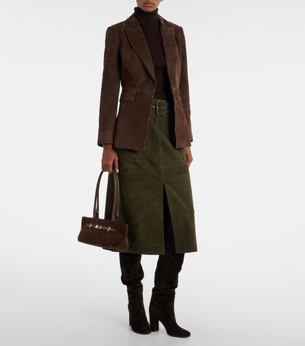 Alexie belted suede midi skirt - Veronica Beard - Modalova