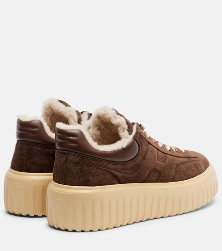 Plateau-Sneakers H-Stripes aus Veloursleder - Hogan - Modalova