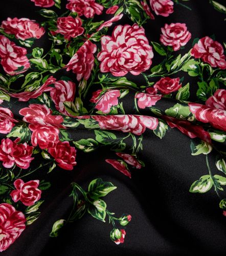Sciarpa in seta con stampa floreale - Dolce&Gabbana - Modalova