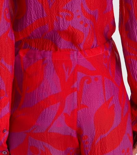 Pantalones rectos Pachas de seda - Dries Van Noten - Modalova