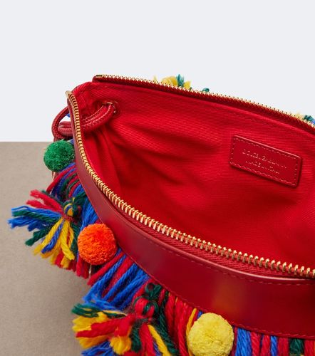 Fringed raffia-effect pouch - Dolce&Gabbana - Modalova