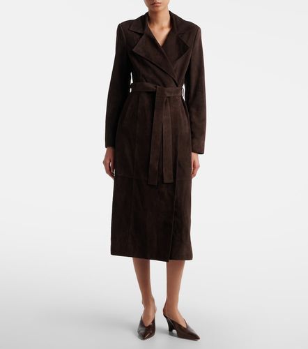 Winona belted suede wrap coat - Nour Hammour - Modalova