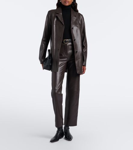 Cobe leather straight pants - Loulou de Saison - Modalova