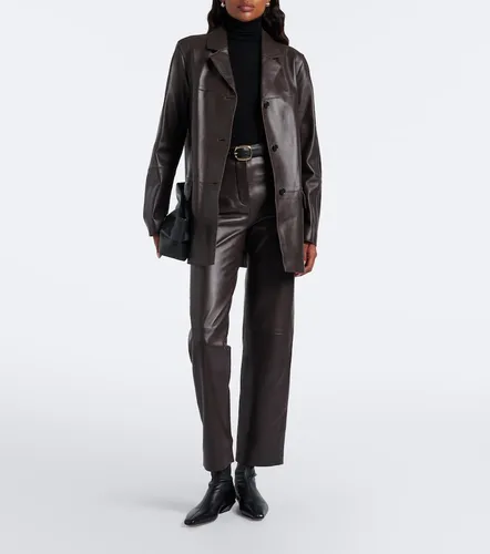 Cobe leather straight pants - Loulou de Saison - Modalova