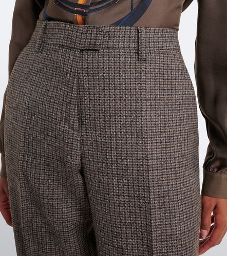 Pantalones rectos de lana a cuadros - Etro - Modalova