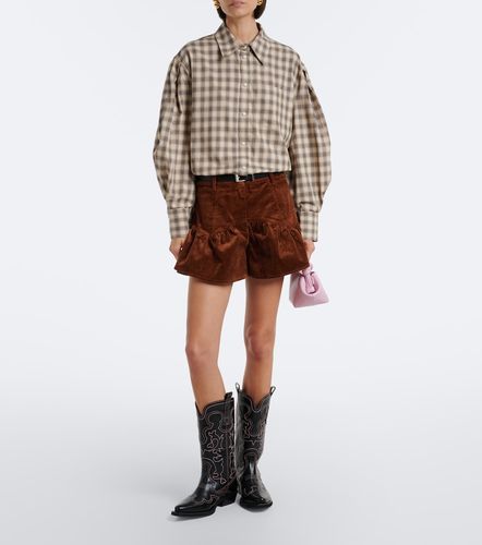 Shorts de pana en mezcla de algodón - Ganni - Modalova