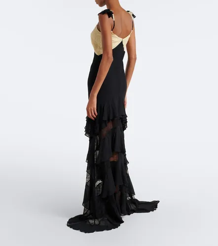 Auralite lace-paneled tiered gown - De La Vali - Modalova