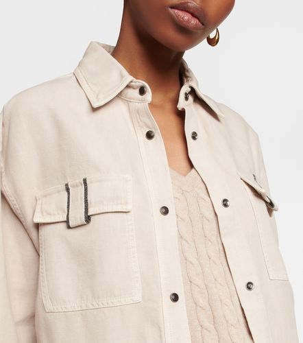 Camicia oversize in cotone e lino - Brunello Cucinelli - Modalova