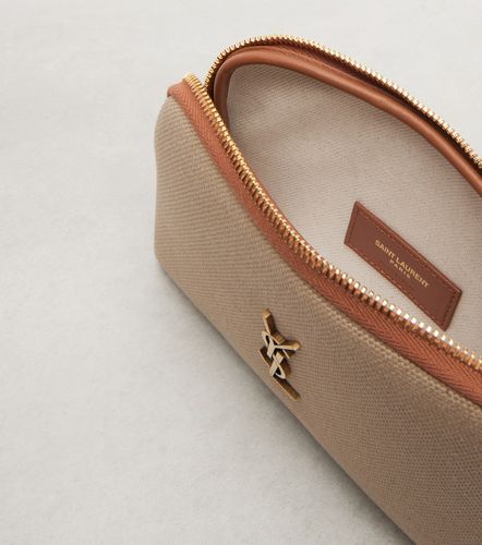 Borsa a tracolla Gaby in canvas con pelle - Saint Laurent - Modalova