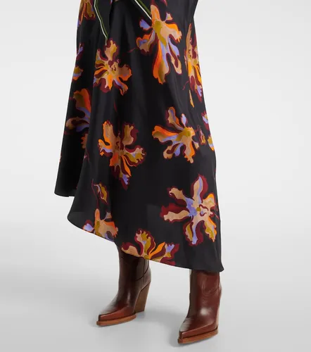 Vestido midi de sarga de seda estampado - Dorothee Schumacher - Modalova