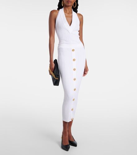 Balmain Cable-knit halterneck top - Balmain - Modalova