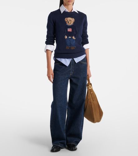 Pullover Polo Bear in cotone e lino con intarsi - Polo Ralph Lauren - Modalova