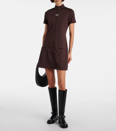 Interlock jersey zip-up minidress - Courreges - Modalova