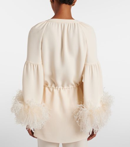 Cady Couture feather-trimmed tunic - Valentino - Modalova