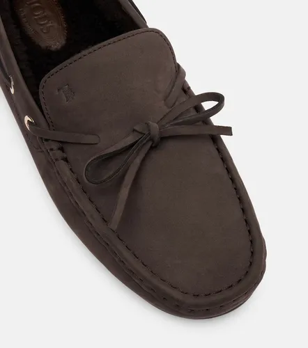 Gommino shearling-lined suede boat shoes - Tod's - Modalova