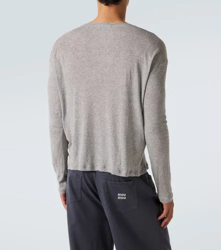 Miu Miu Logo cotton jersey T-shirt - Miu Miu - Modalova